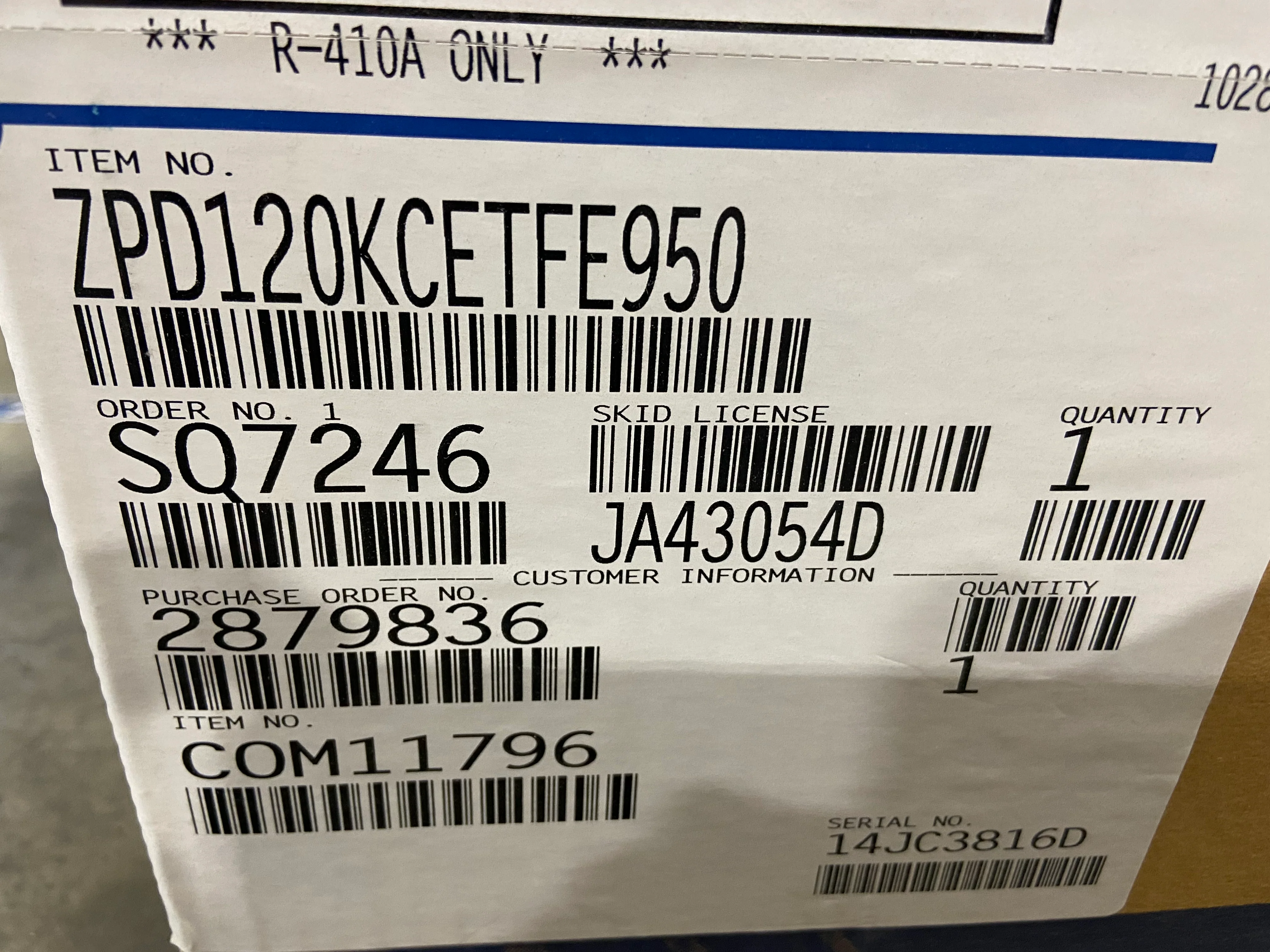 10 Ton Ac/HP Digital Scroll Compressor 575/60/3 R-410A - Image 5