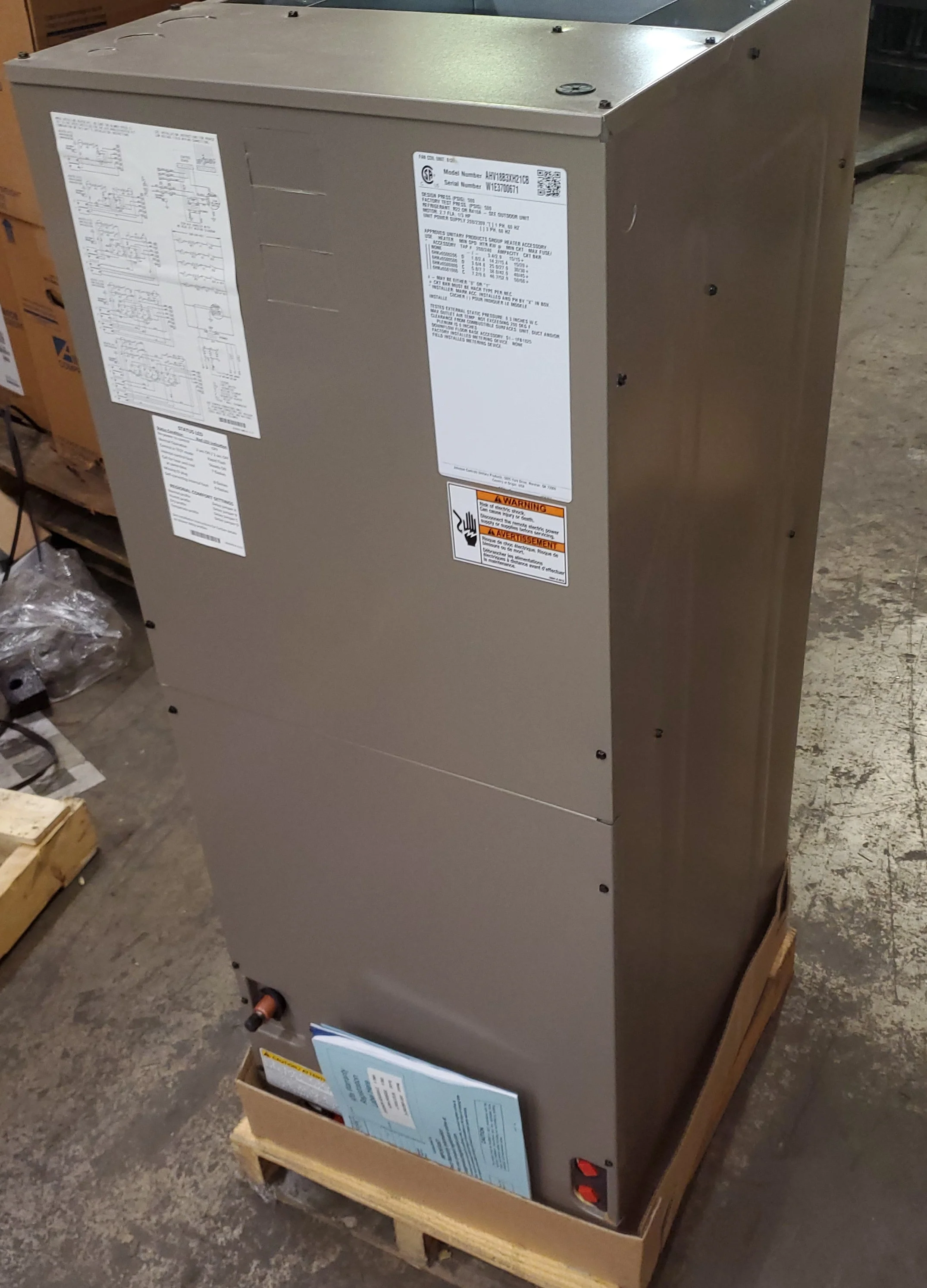 1.5 Ton AC/HP ECM Variable Speed Multiposition Fancoil, 208-230/60/1 R-410A/R-22 CFM 850 - Image 3