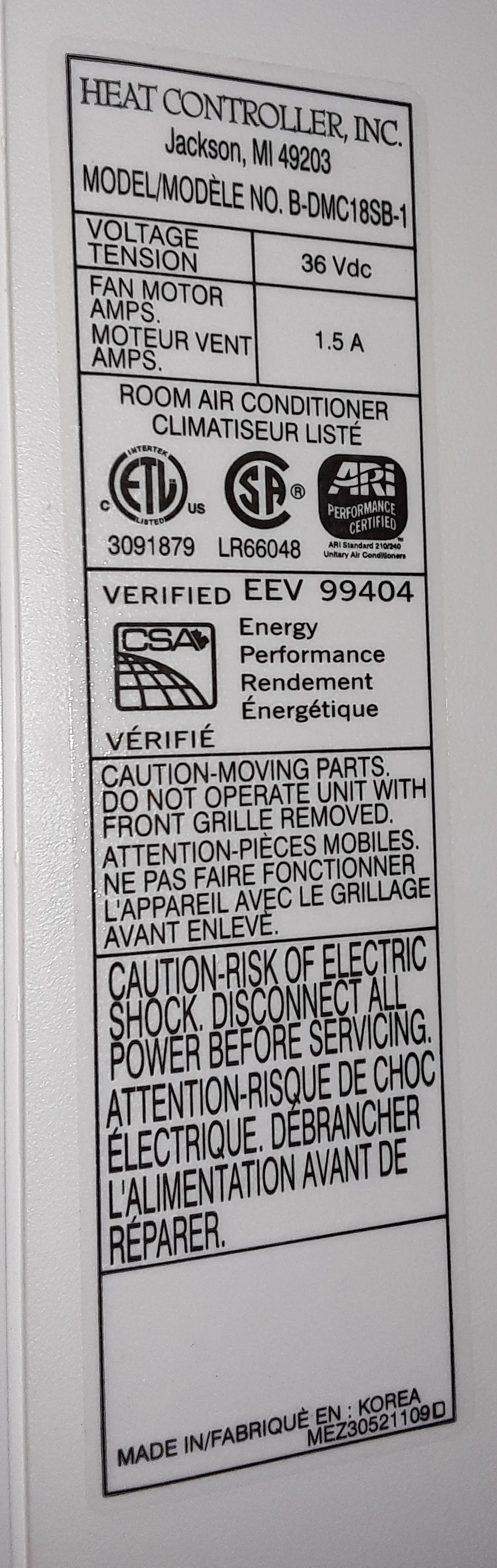 1-1/2 Ton Single-Zone Outdoor/Indoor Wall Mounted AC Mini-Split Unit Set, 13 SEER 208-230/60/1 - Image 3