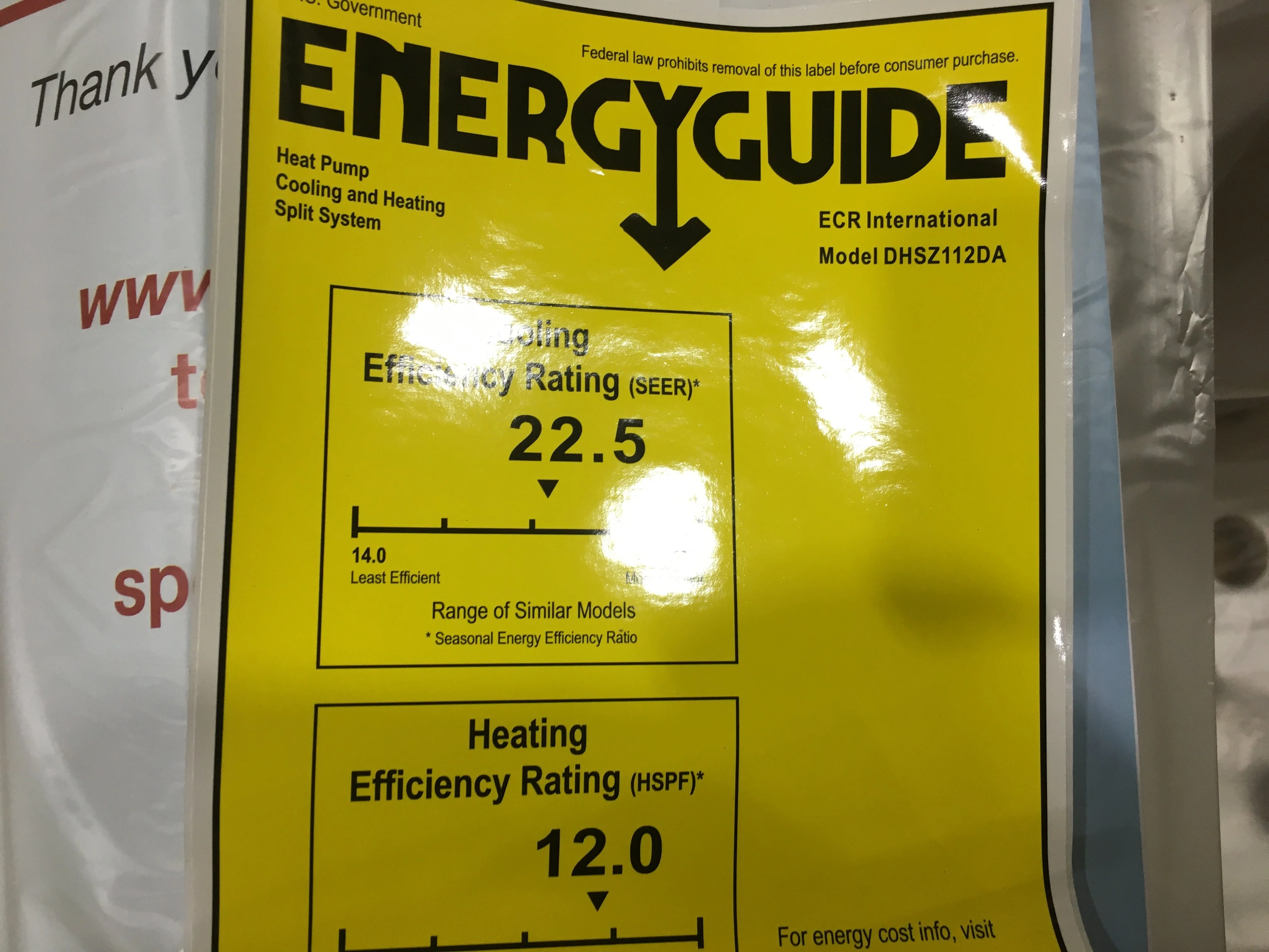 12,000 BTU Single-Zone Variable Speed Inverter Mini Split Heat Pump Set, 22.5 SEER 208-230/60/1 - Image 6