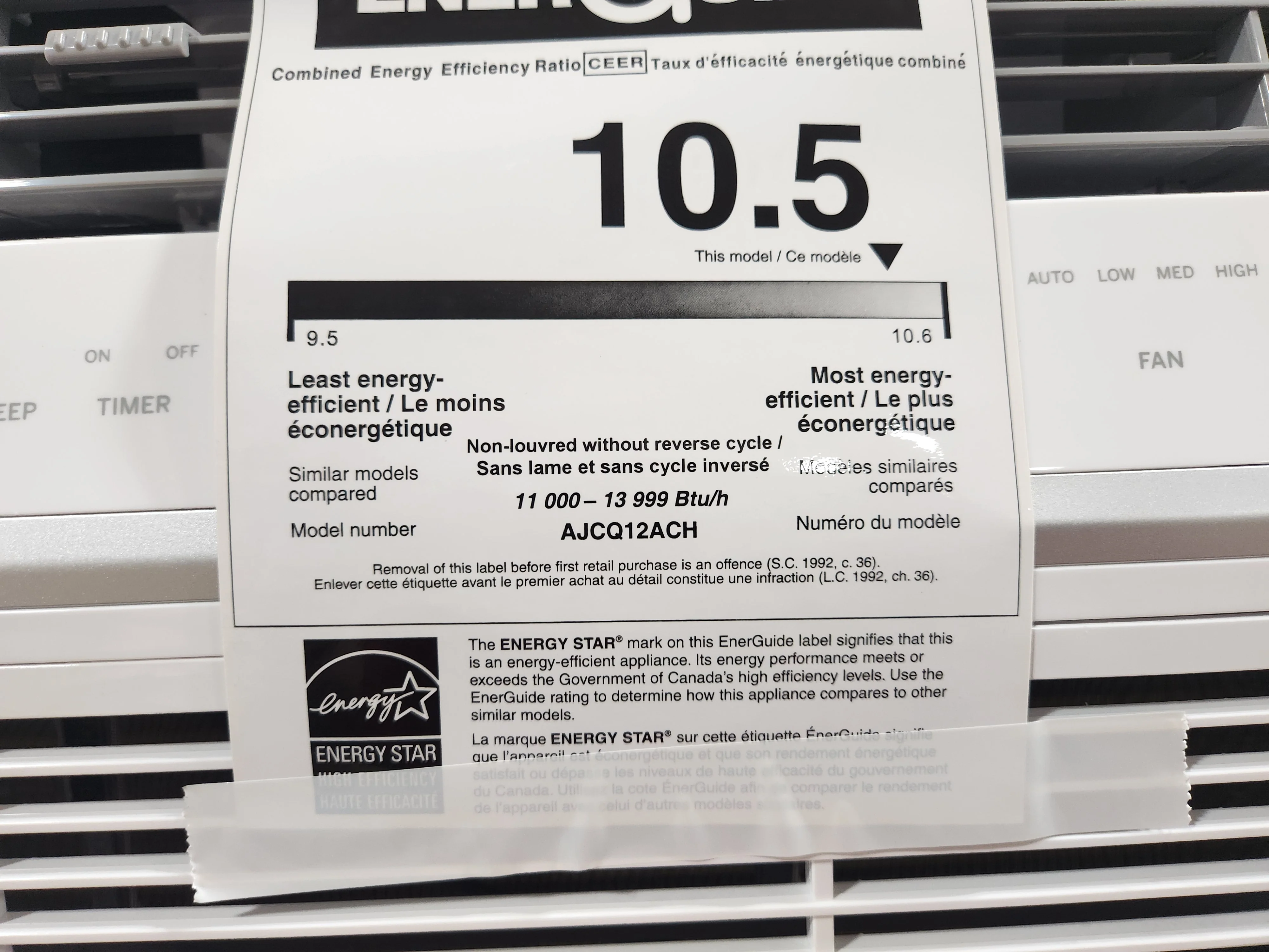 12,000 BTU THROUGH-THE-WALL BUILT-IN AIR CONDITIONER WITH REMOTE CONTROL, 115/60/1 - Image 3