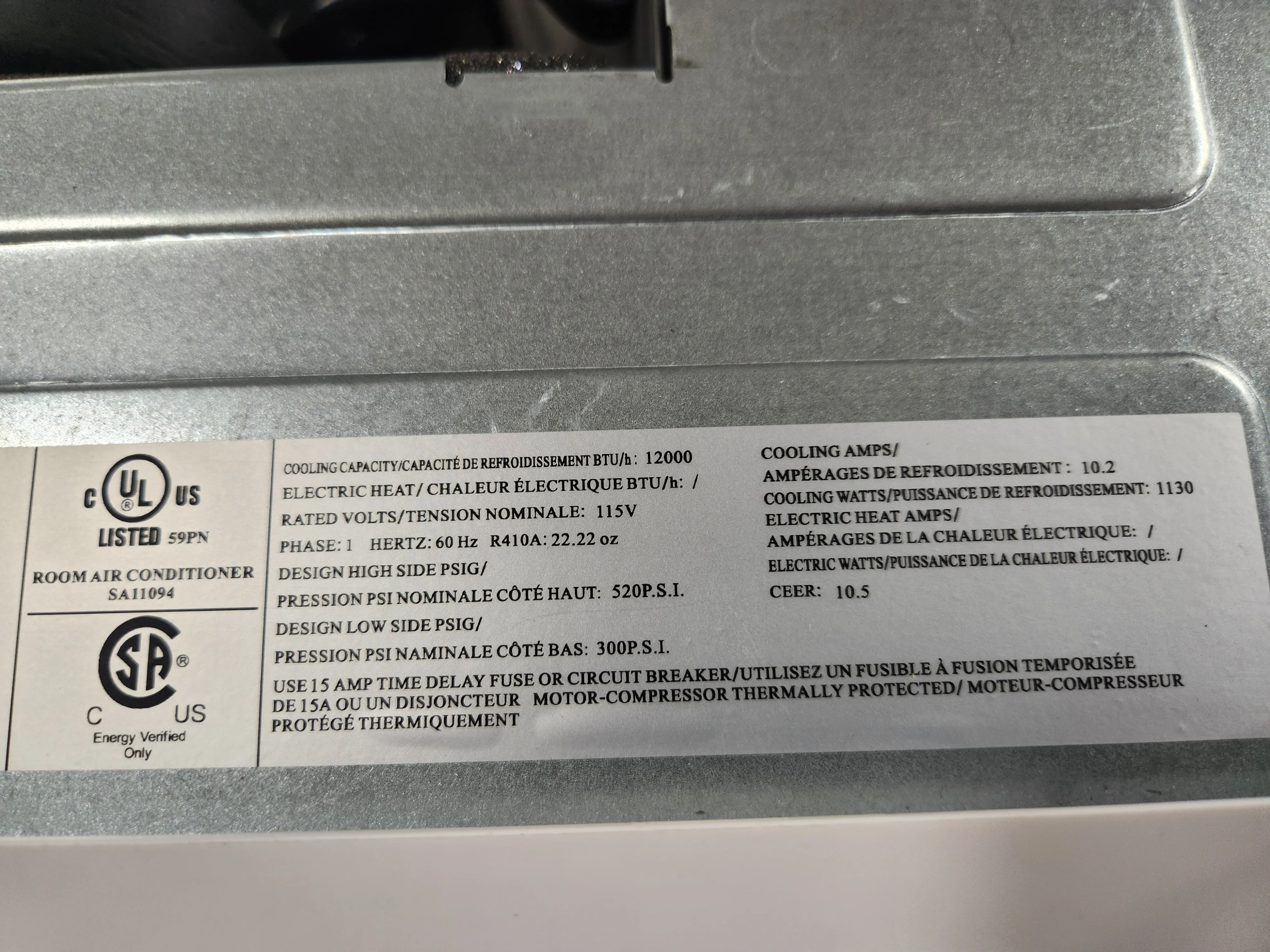 12,000 BTU THROUGH-THE-WALL BUILT-IN AIR CONDITIONER WITH REMOTE CONTROL, 115/60/1 - Image 5