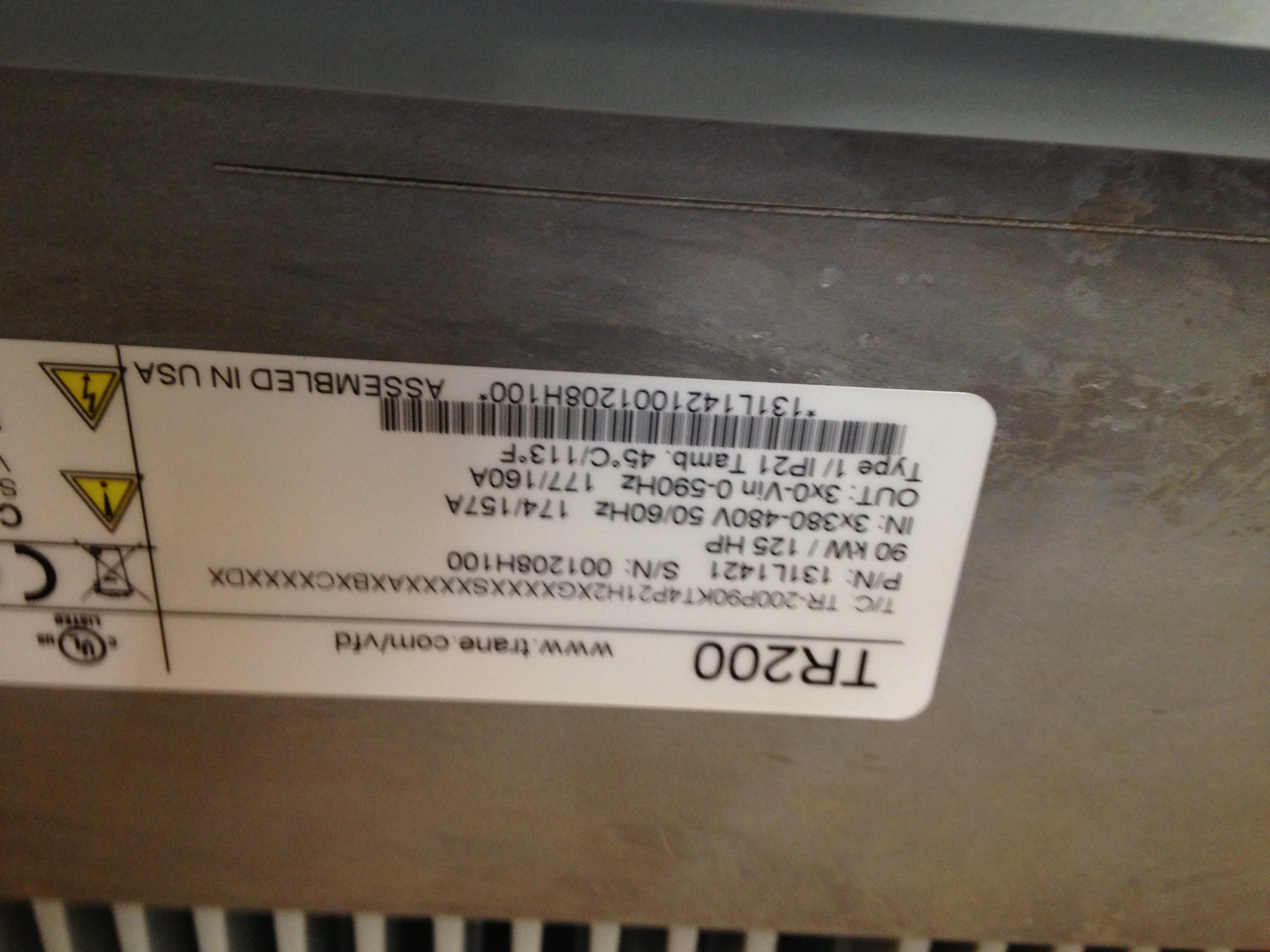 125HP Variable Frequency Drive , 3X380-480V/50-60 - Image 6