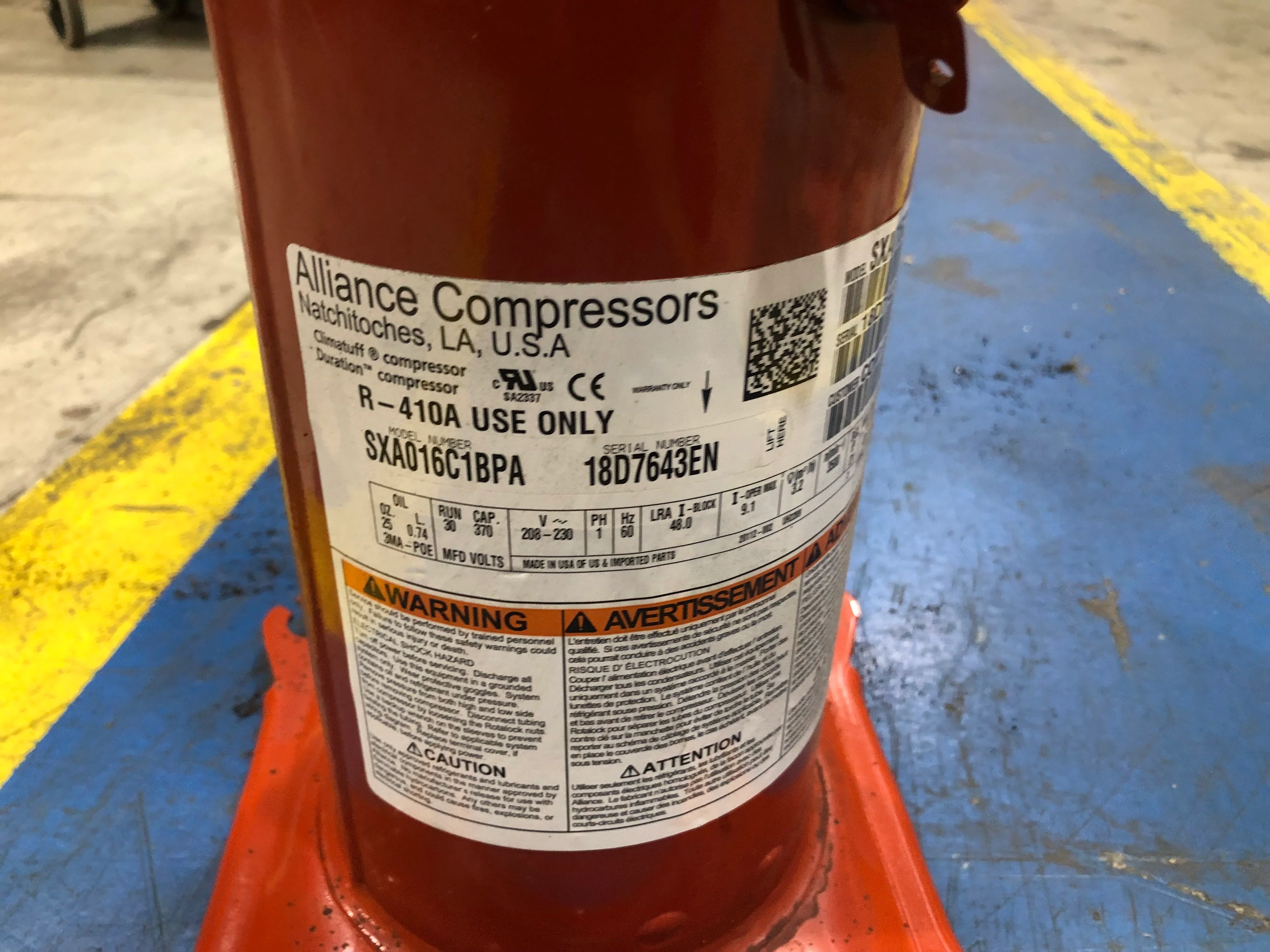 1.3 Ton Ac/HP Scroll Compressor, 208-230/60/1 R-410A - Image 3