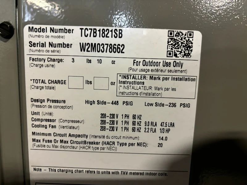 1.5 Ton Split-System Air Conditioner 208-230/60/1 R410A 17 SEER - Image 4