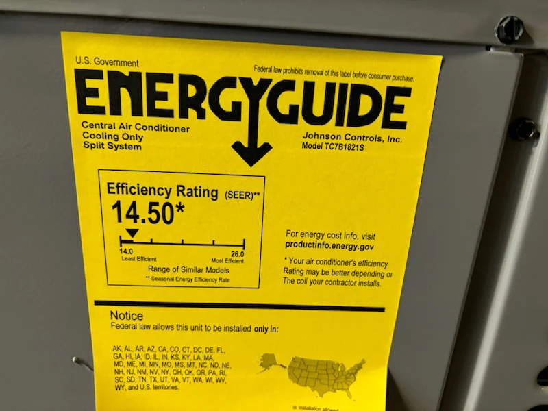 1.5 Ton Split-System Air Conditioner 208-230/60/1 R410A 17 SEER - Image 5