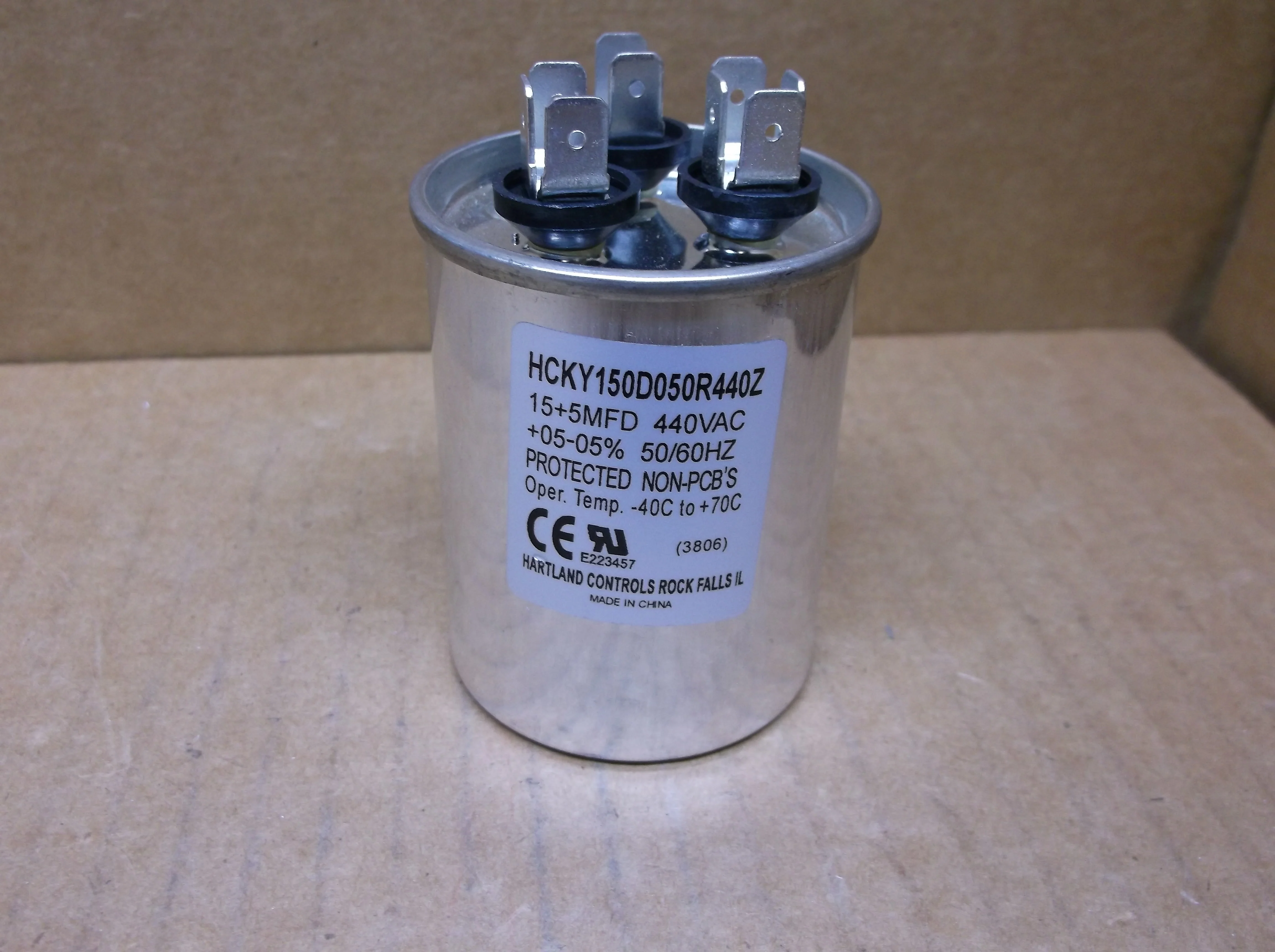 15+5 MFD x 440 VAC Round Dual Run Capacitor - Image 4