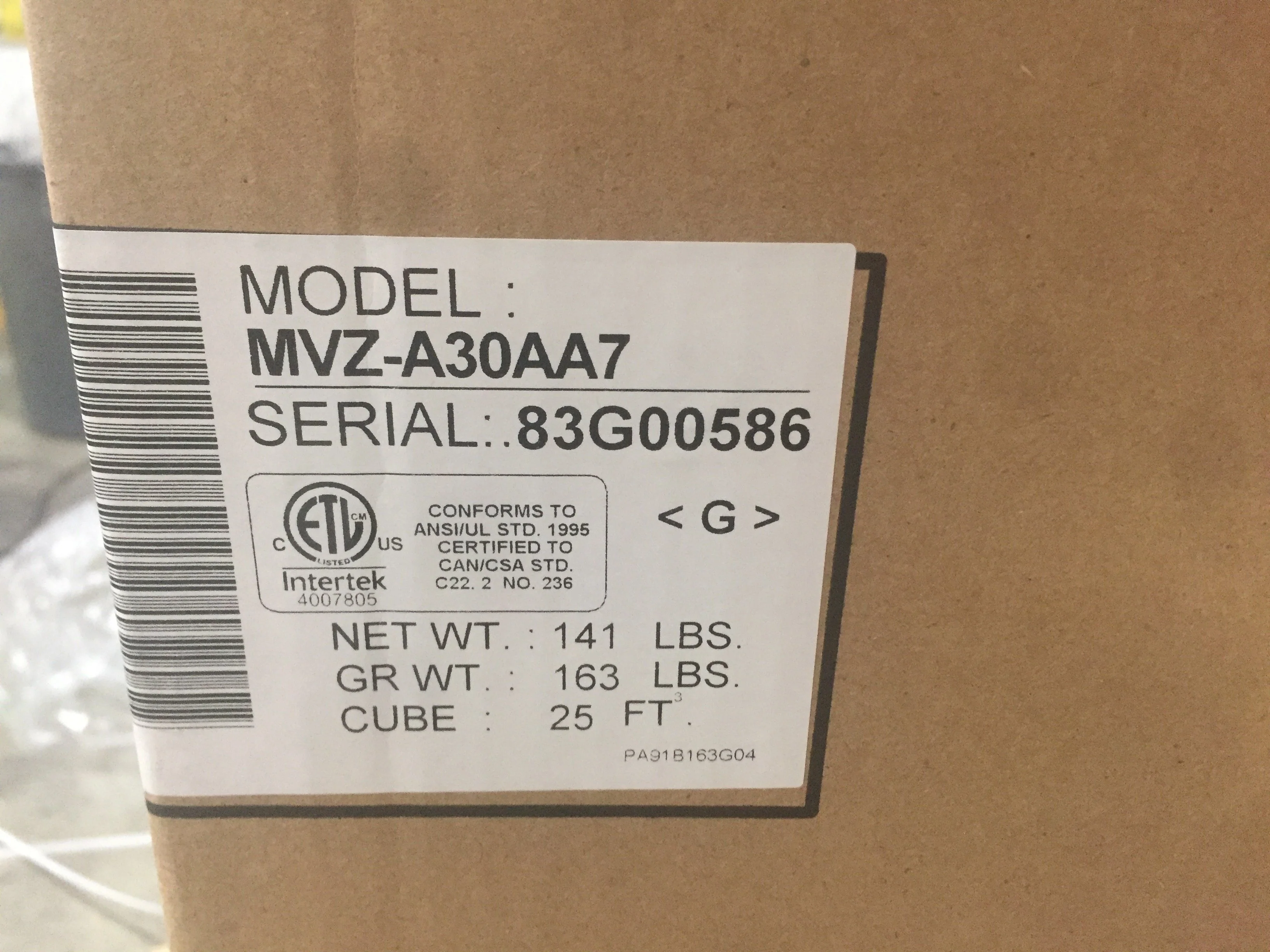 2 1/2 Ton AC/HP Multi Position Single Speed PSC Mini Split Air Handler 208-230/60/1 R-410A CFM 875 - Image 4