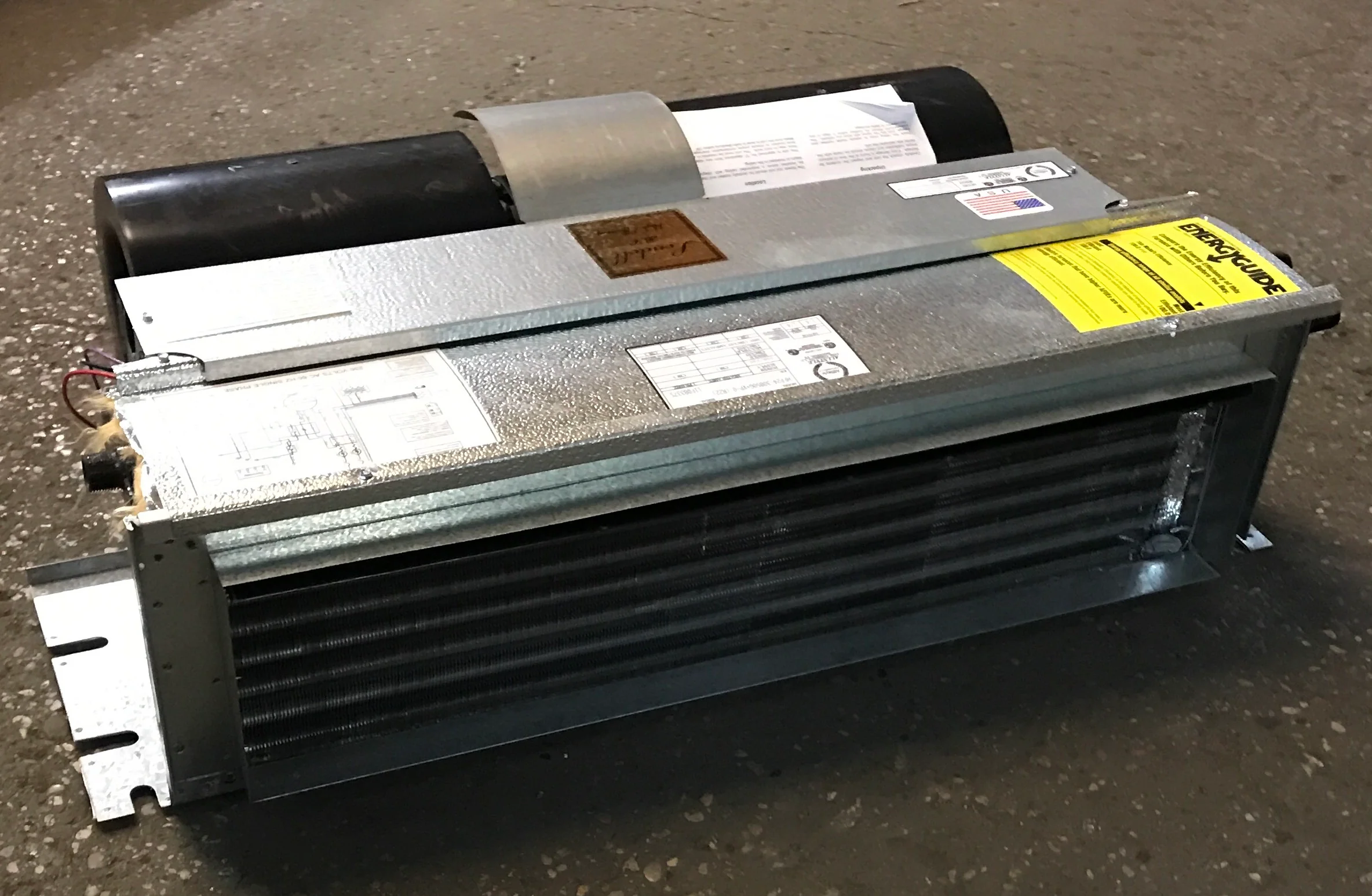 2 Ton AC/HP Double Blower Ceiling Mtd Horiz Fancoil /Less Electric Heat 208-230/60/1 R-22 - Image 4