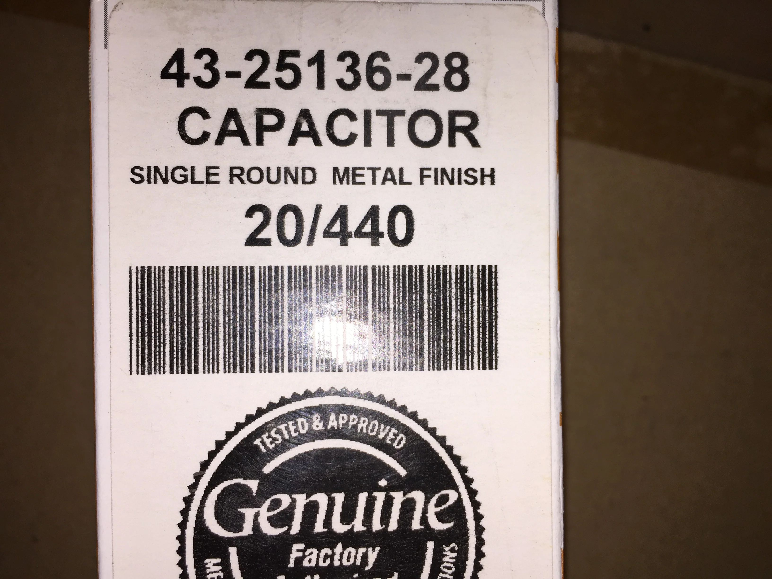 20UF  x 440VAC Round Run Capacitor - Image 4