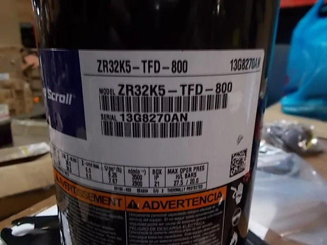 2-2/3 Ton High Temp AC Scroll Compressor, 460/380-420/60/50/3 R-22 - Image 7