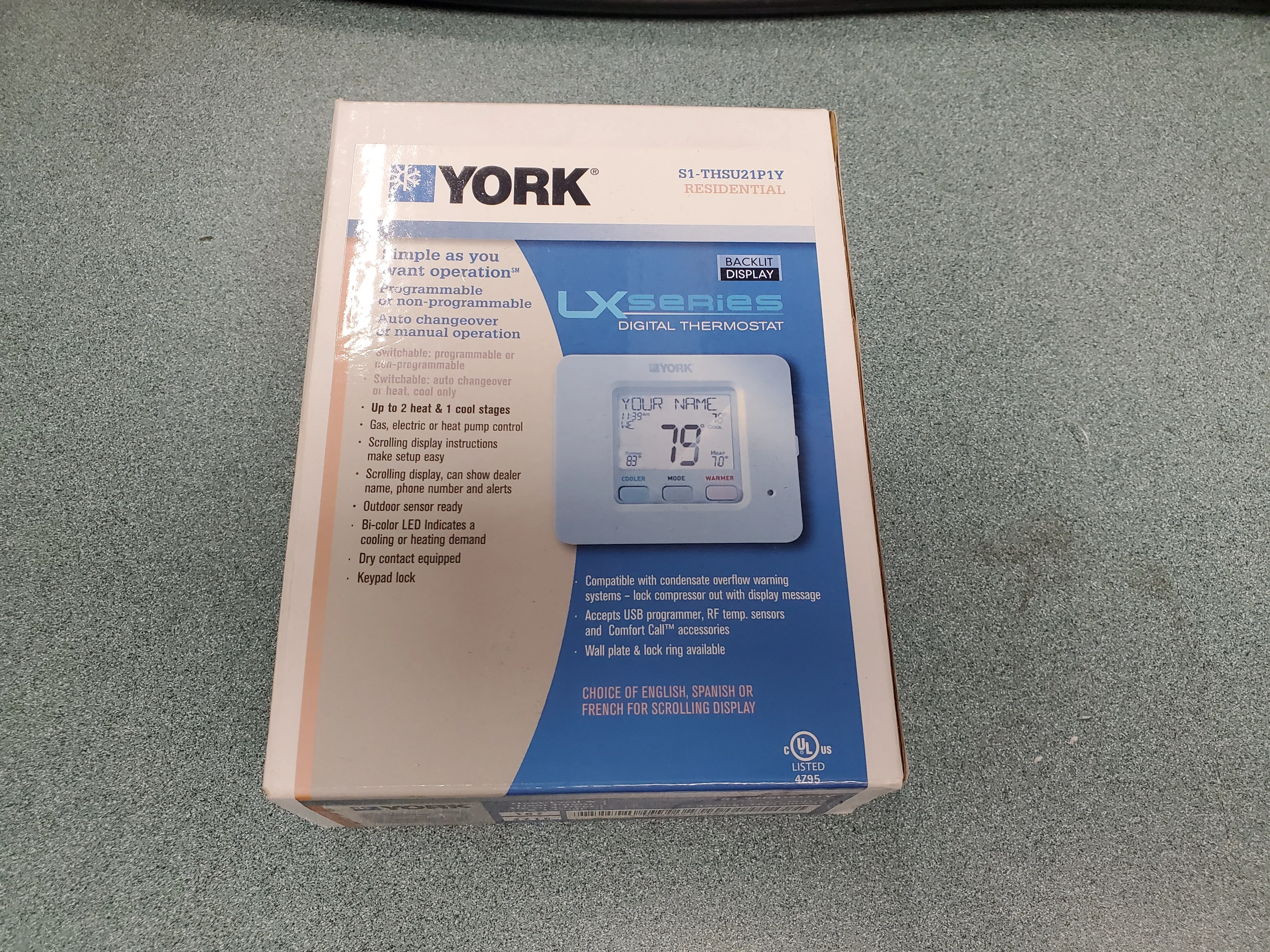 24 VAC LX Series 2 Heat/1 Cool Heat/Cool/Heat Pump Residential Digital Thermostat - Image 4