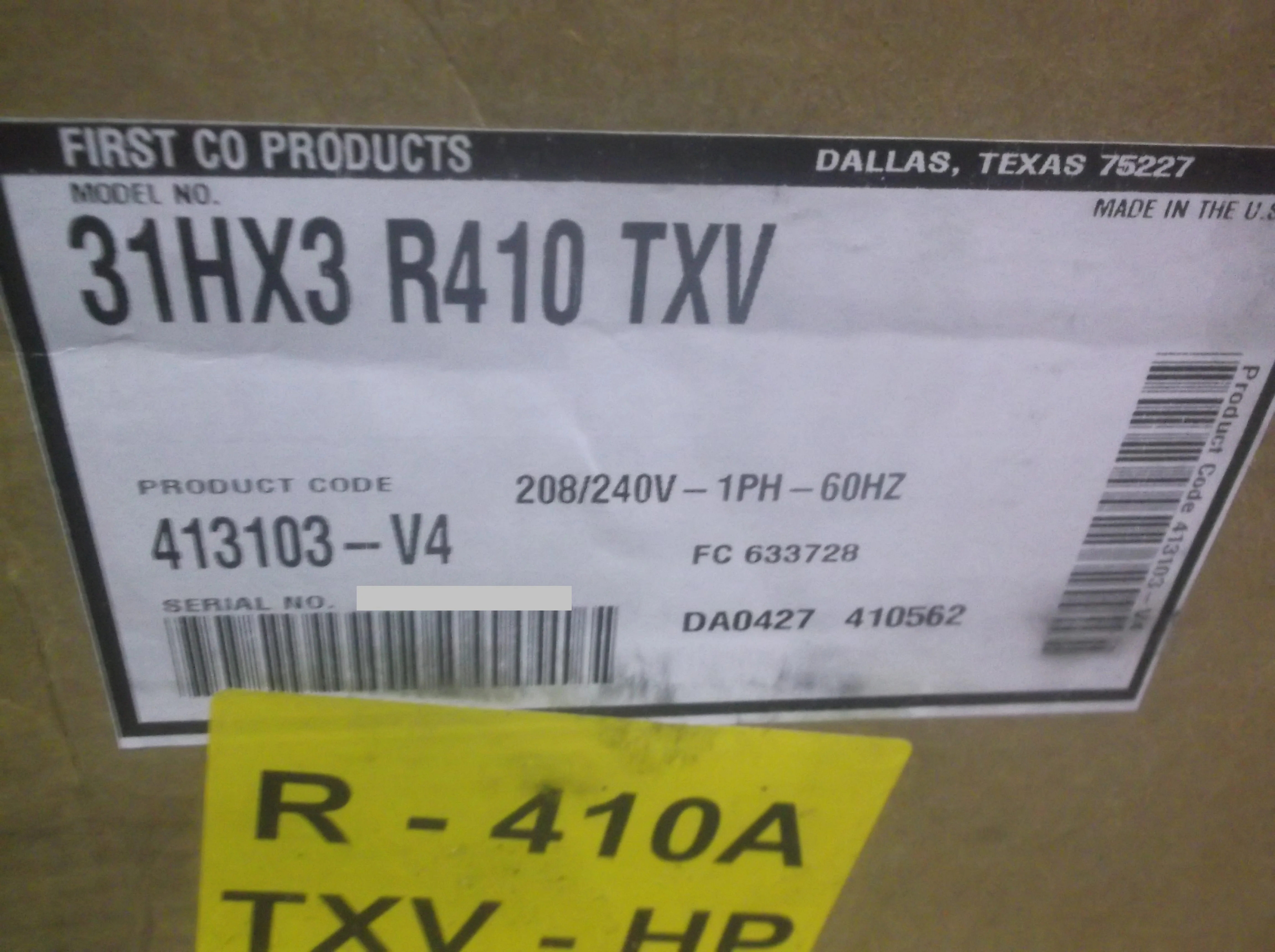 2.5 Ton AC/HP Horizontal Ceiling Mount Fancoil; 3 KW Heat, 13 SEER, 208-230/60/1, R-410A - Image 6