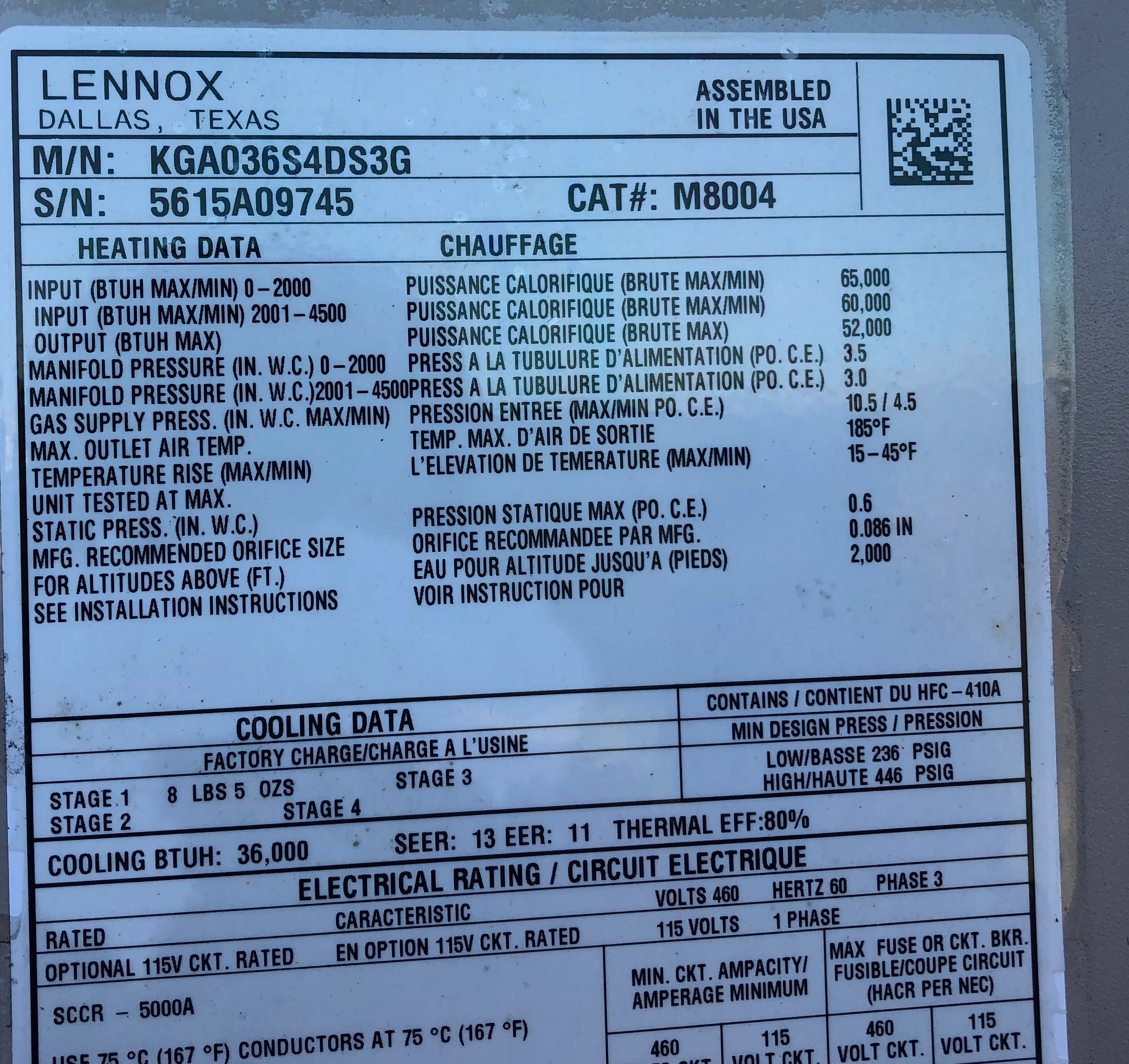 3 Ton Landmark Series Convertible G/E Standard Eff Cooling n Packaged Unit 80% - Image 4