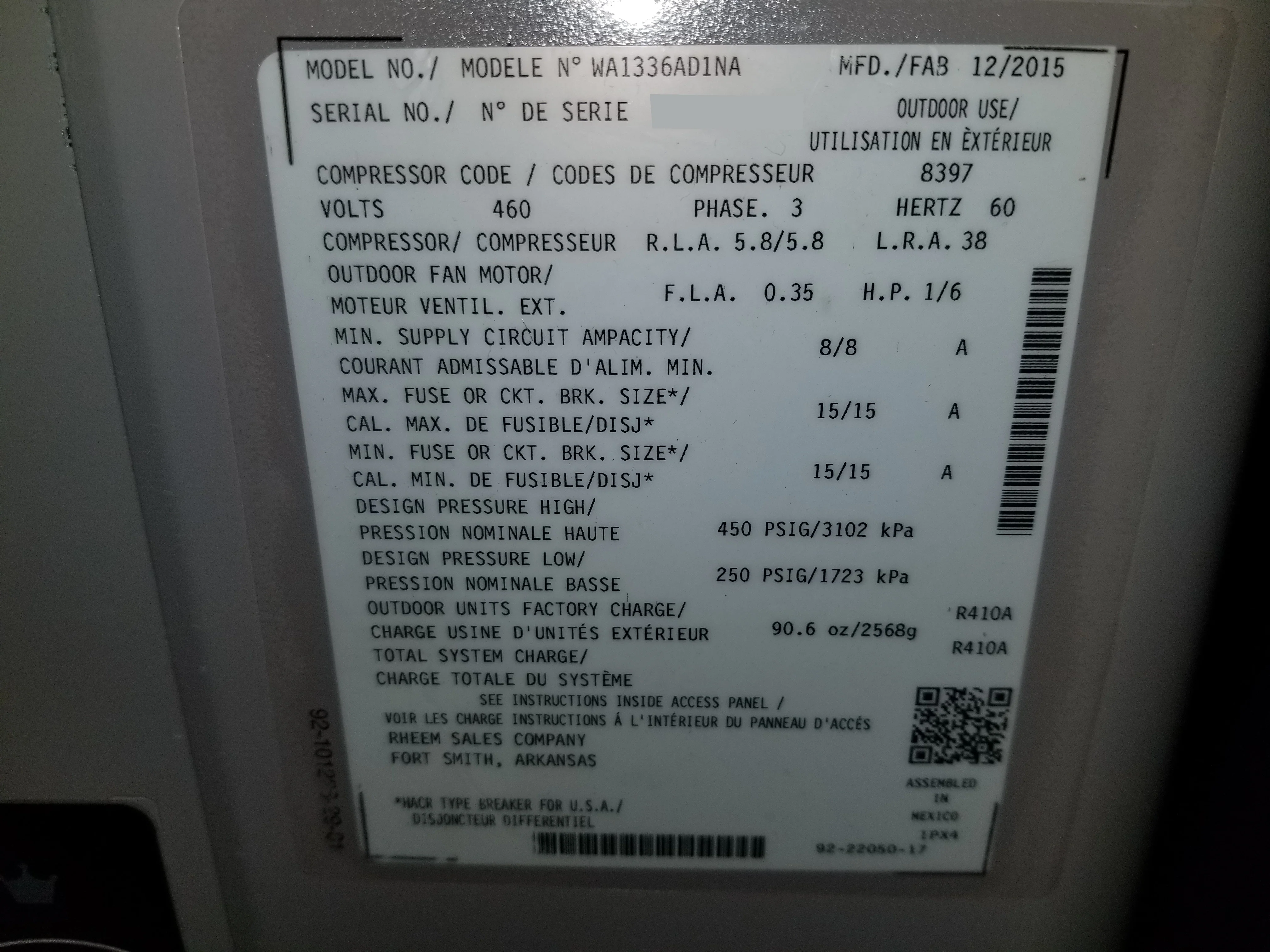 COMMERCIAL USE ONLY 3 Ton Split-System Air Conditioner, 13 SEER 460/60/3 R-410A - Image 5