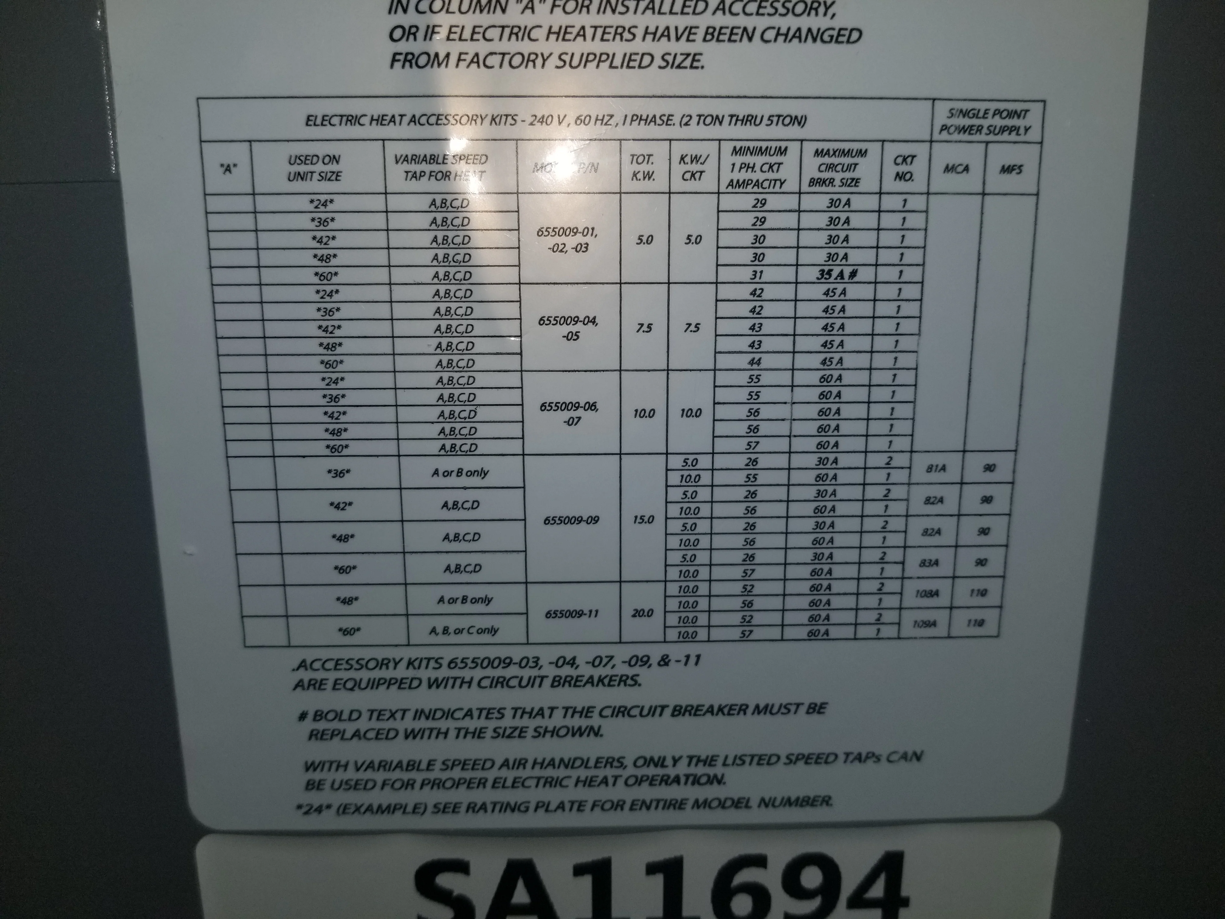 3.5 Ton AC/HP ECM Variable Speed Multiposition Fancoil; 208-240/60/1, R-410A - Image 6