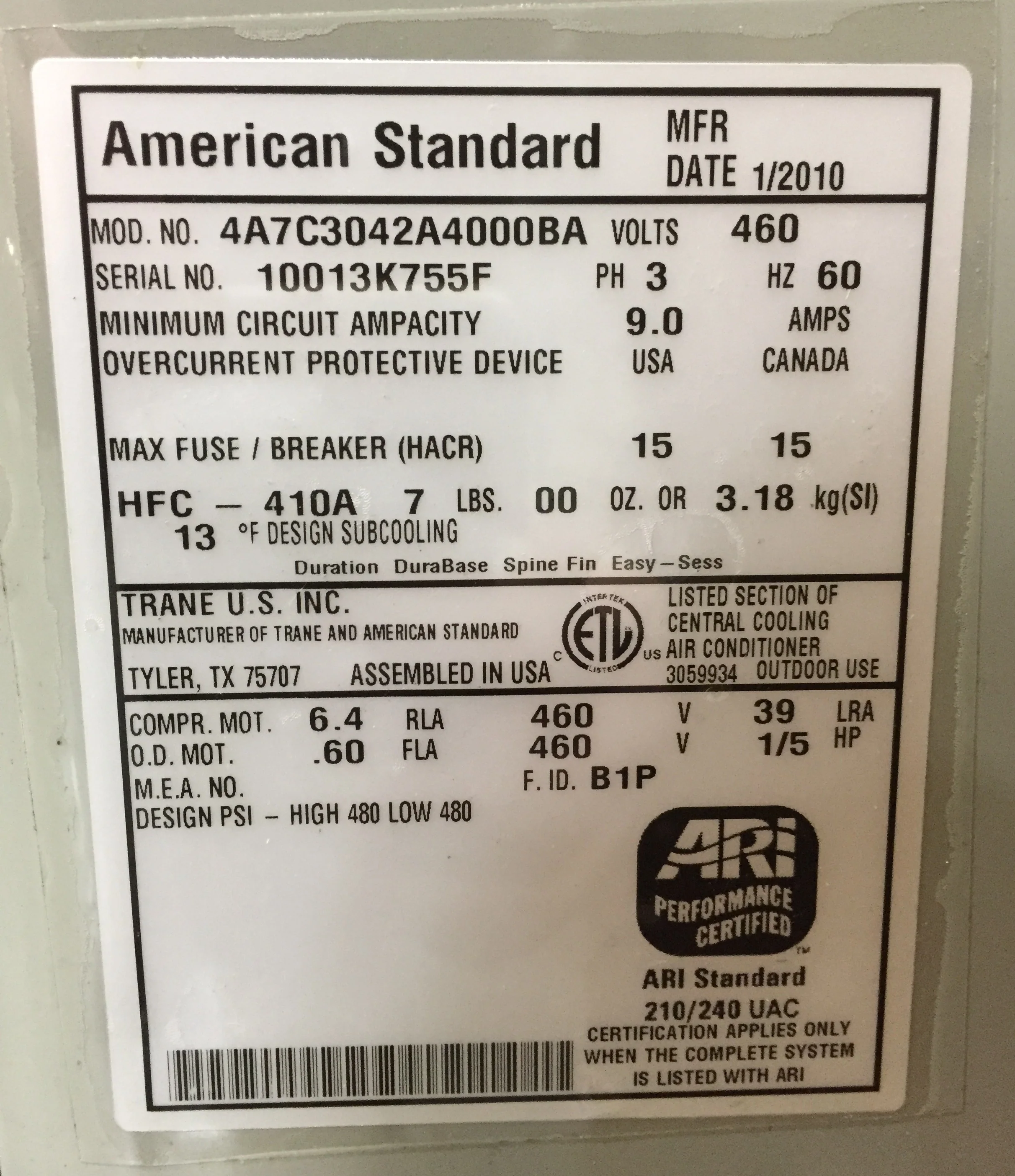 3.5 Ton Split-System Air Conditioner 13 Seer 460/60/3 R-410A - Image 5