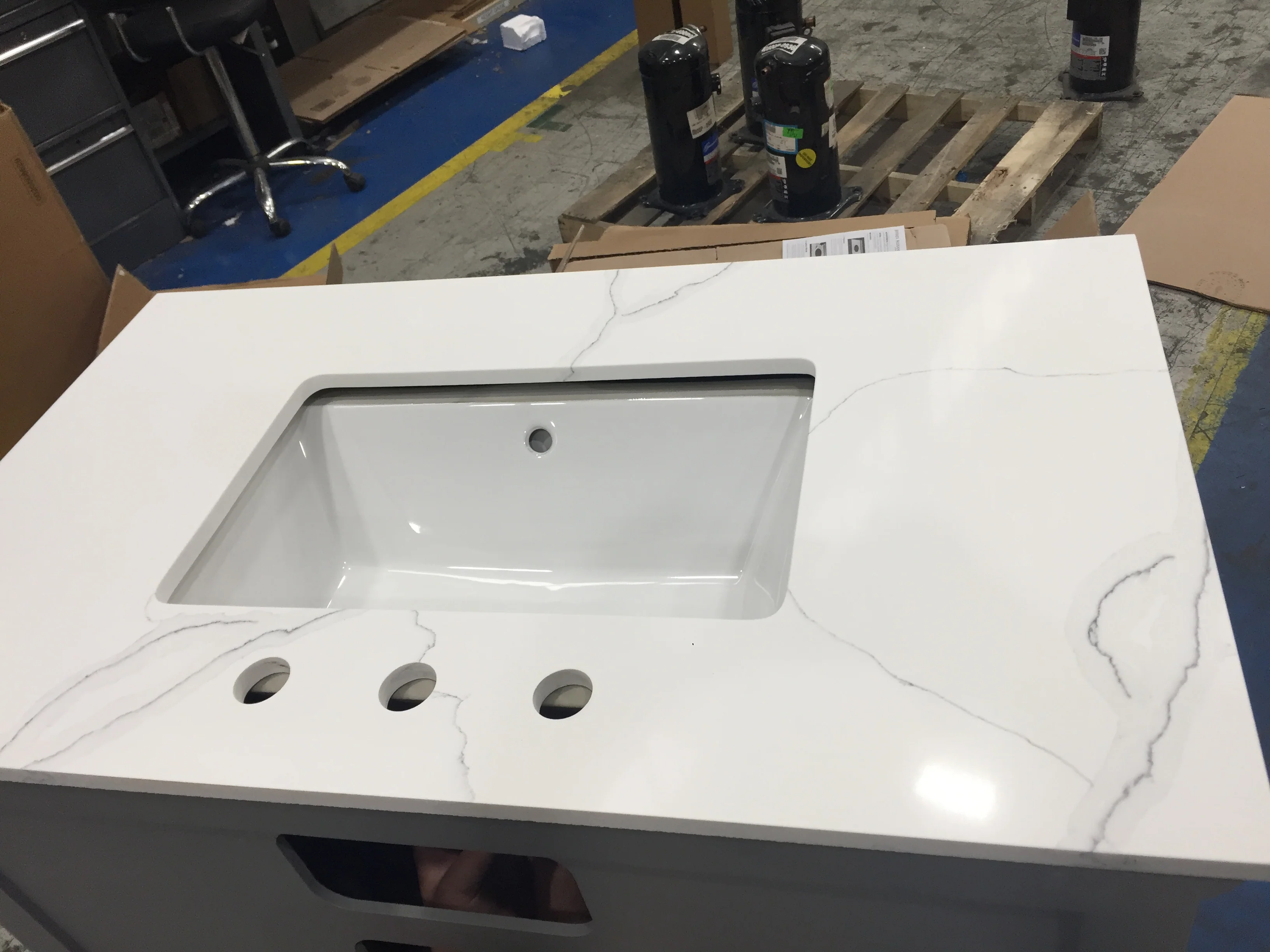 36 "Jeffrey Alexander" Series Vanity/Top/Sink Set; Grey" - Image 3