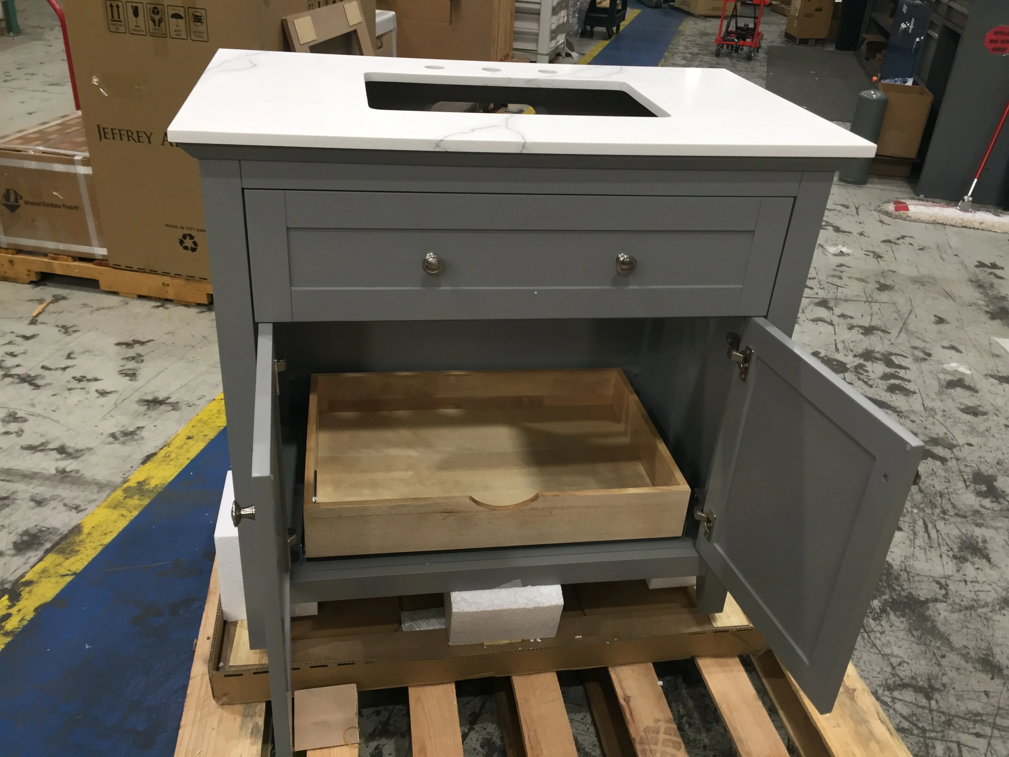 36 "Jeffrey Alexander" Series Vanity/Top/Sink Set; Grey" - Image 6