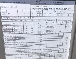 4 Ton Convertible Low Nox Rooftop G/E Packaged , 132 Seer/804% 460/60/3 R-410A/Cfm:160 - Image 6