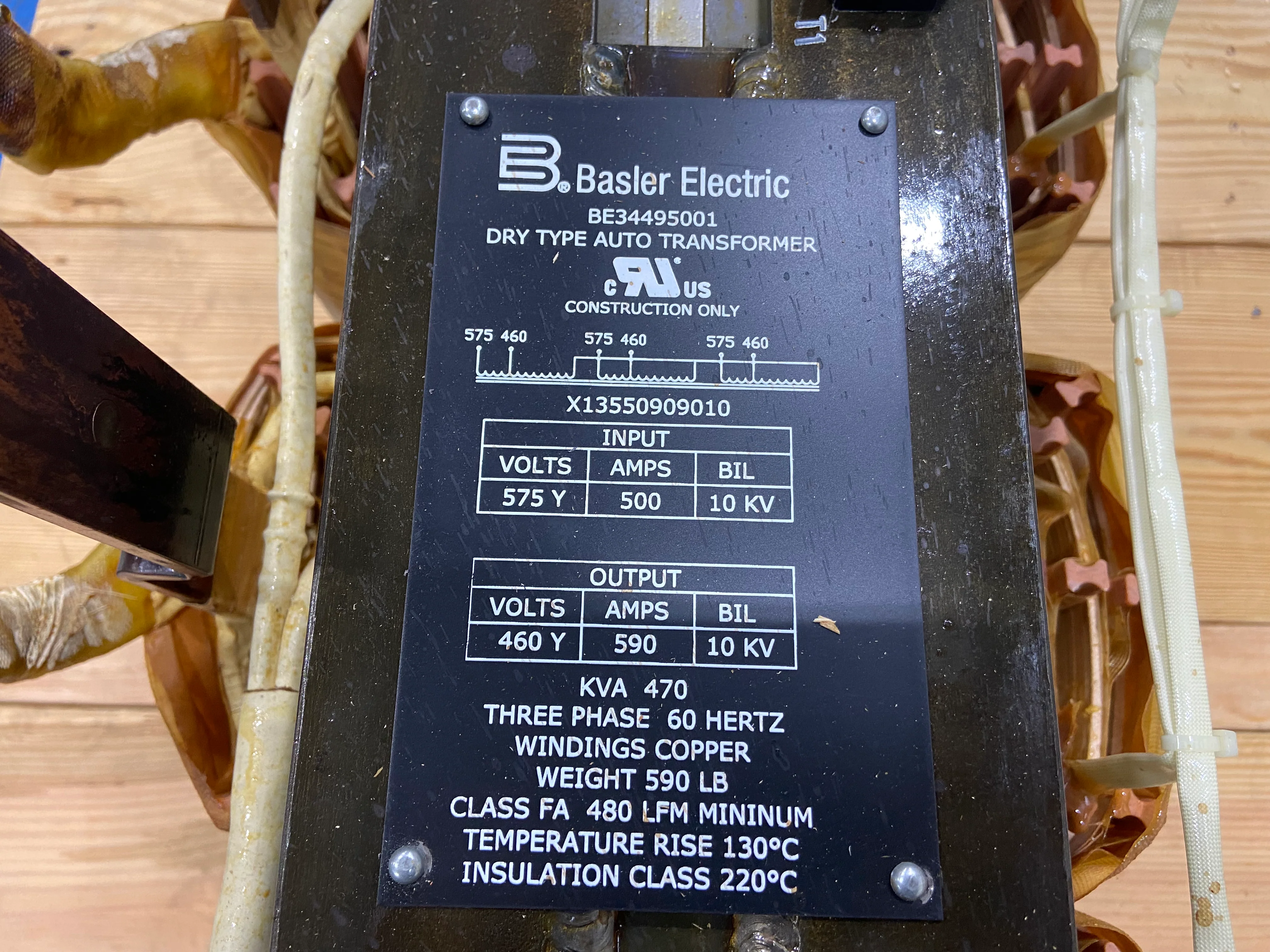 470 KVA Auto Tranformer 575-460/60/3 - Image 3