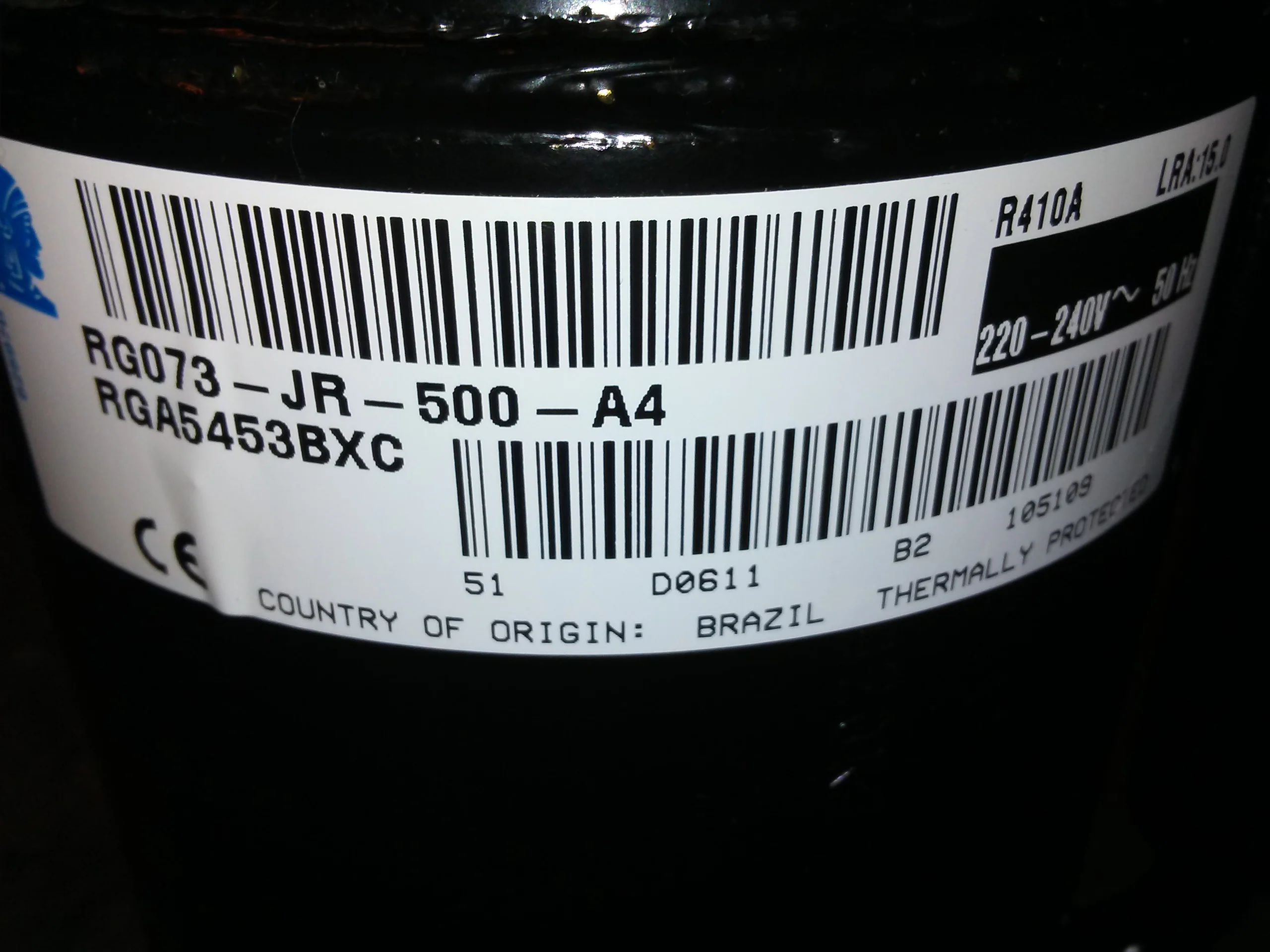 5,300 BTU AC/HP Rotary Compressor 220-240/50/1 R-410A - Image 5