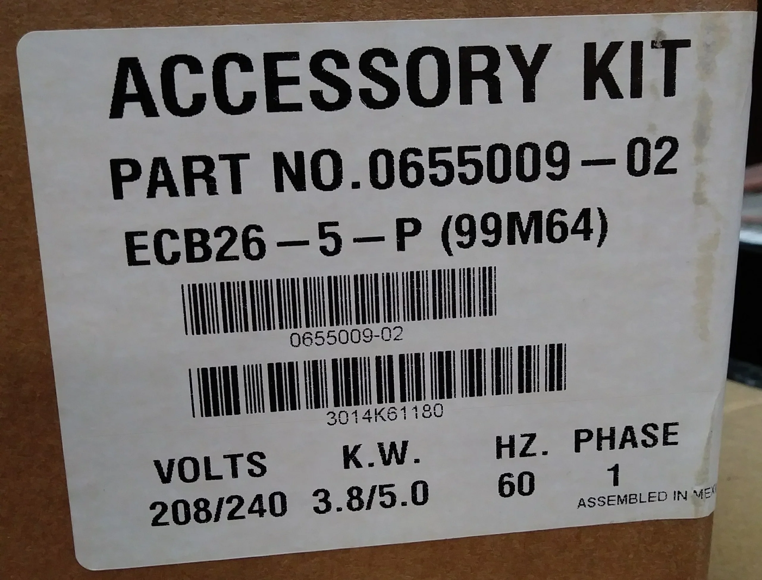 5/3.75 kW Electric Heat Kit 208-240/60/1 - Image 5