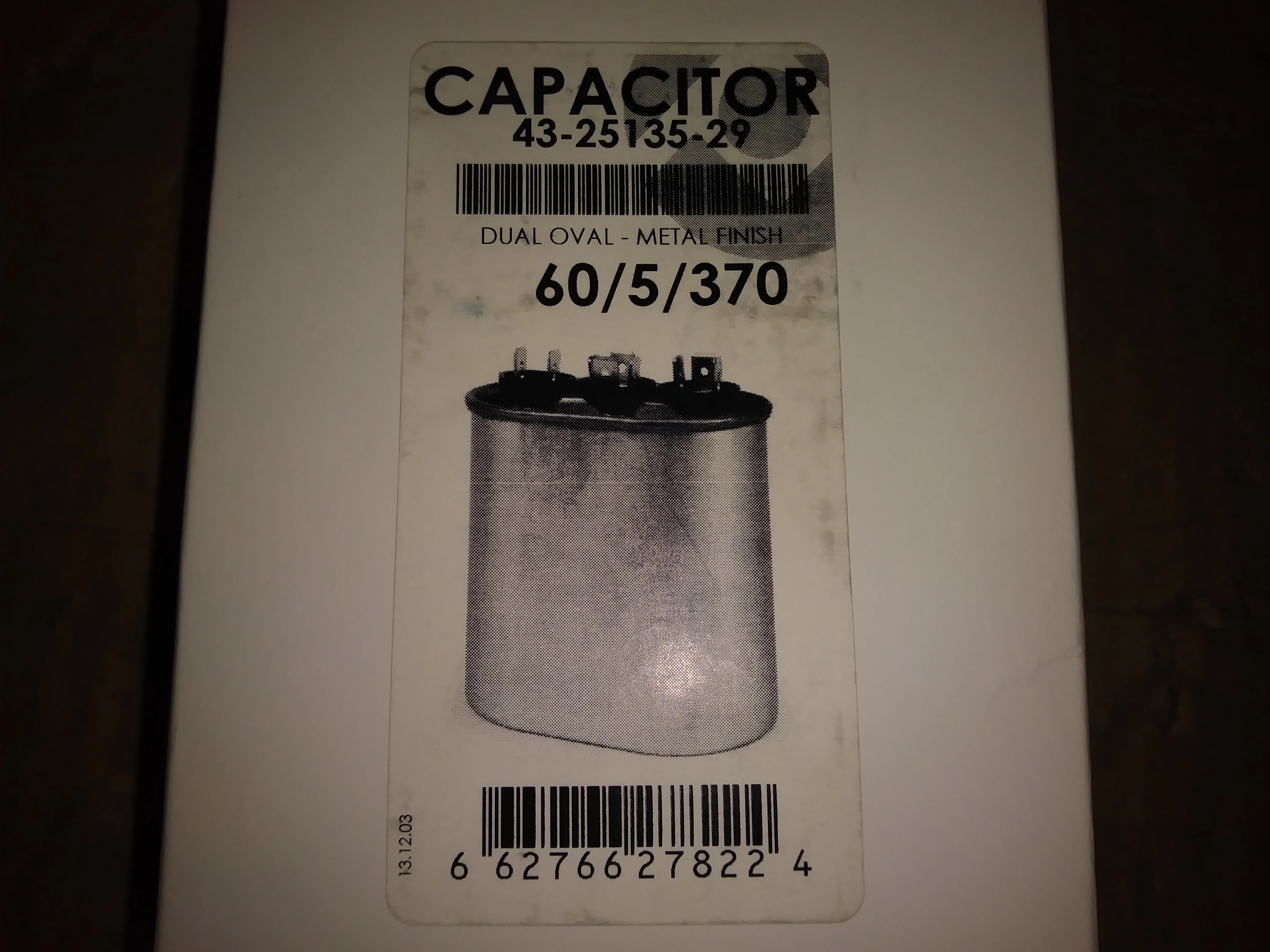 60+5UF  x 370VAC Oval Dual Run Capacitor - Image 5