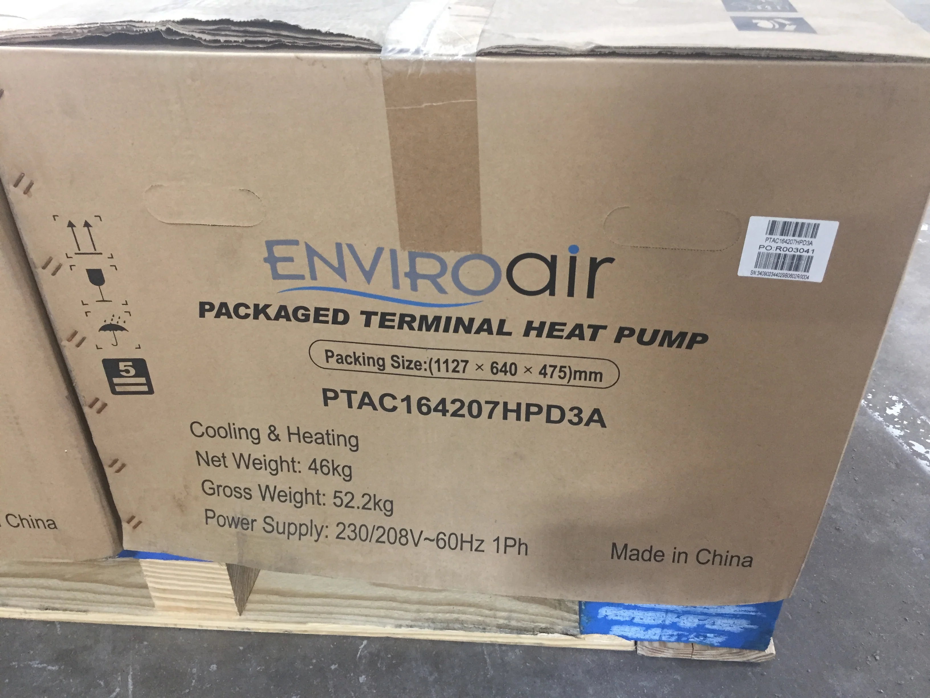 7,000 BTU High Efficiency PTAC Unit with Heat Pump w/5kW 208-230/60/1 EER/COP 11.9/11.6 R-410A - Image 5