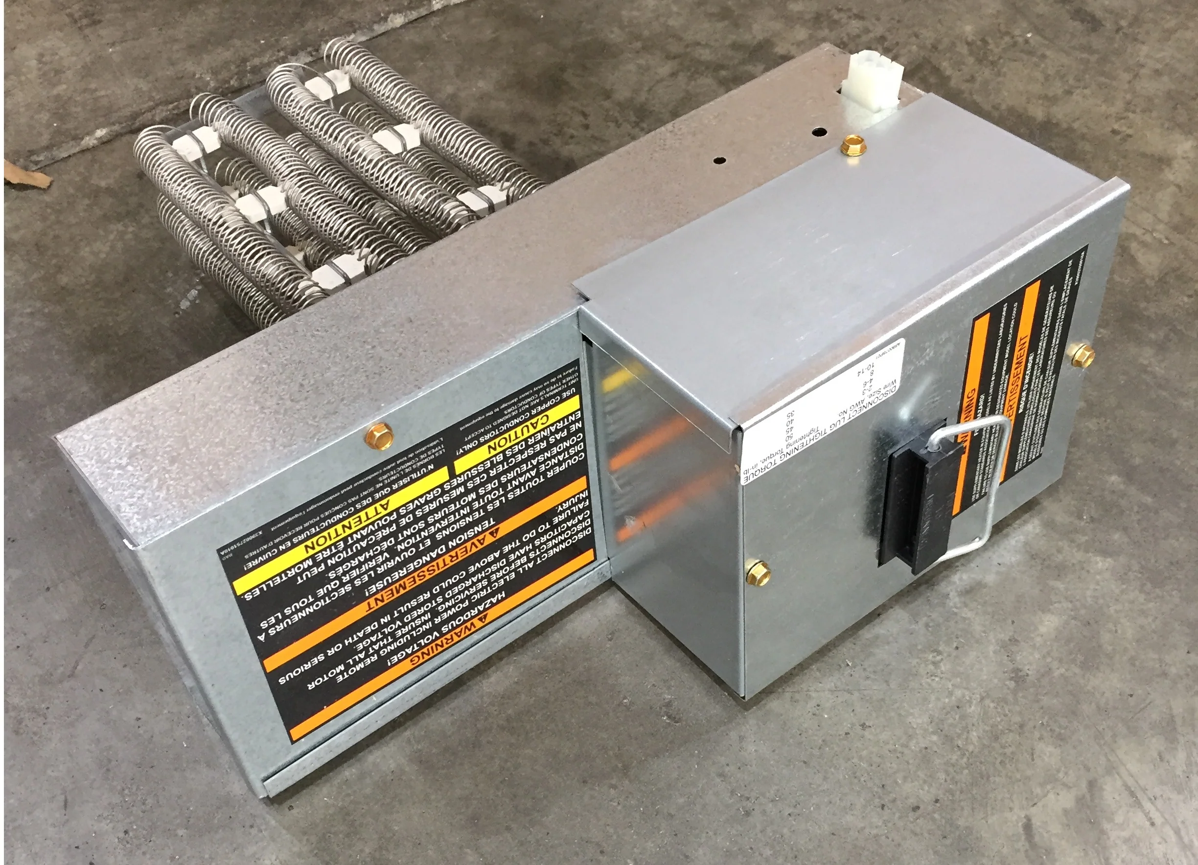 8kW Electric Heat Kit w/Pull Disconnect; 208-240/60/1 - Image 8