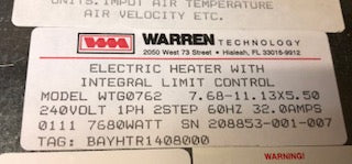 8 kW Electric Heat Kit w/Integral Limit Control; 240/60/1 - Image 7