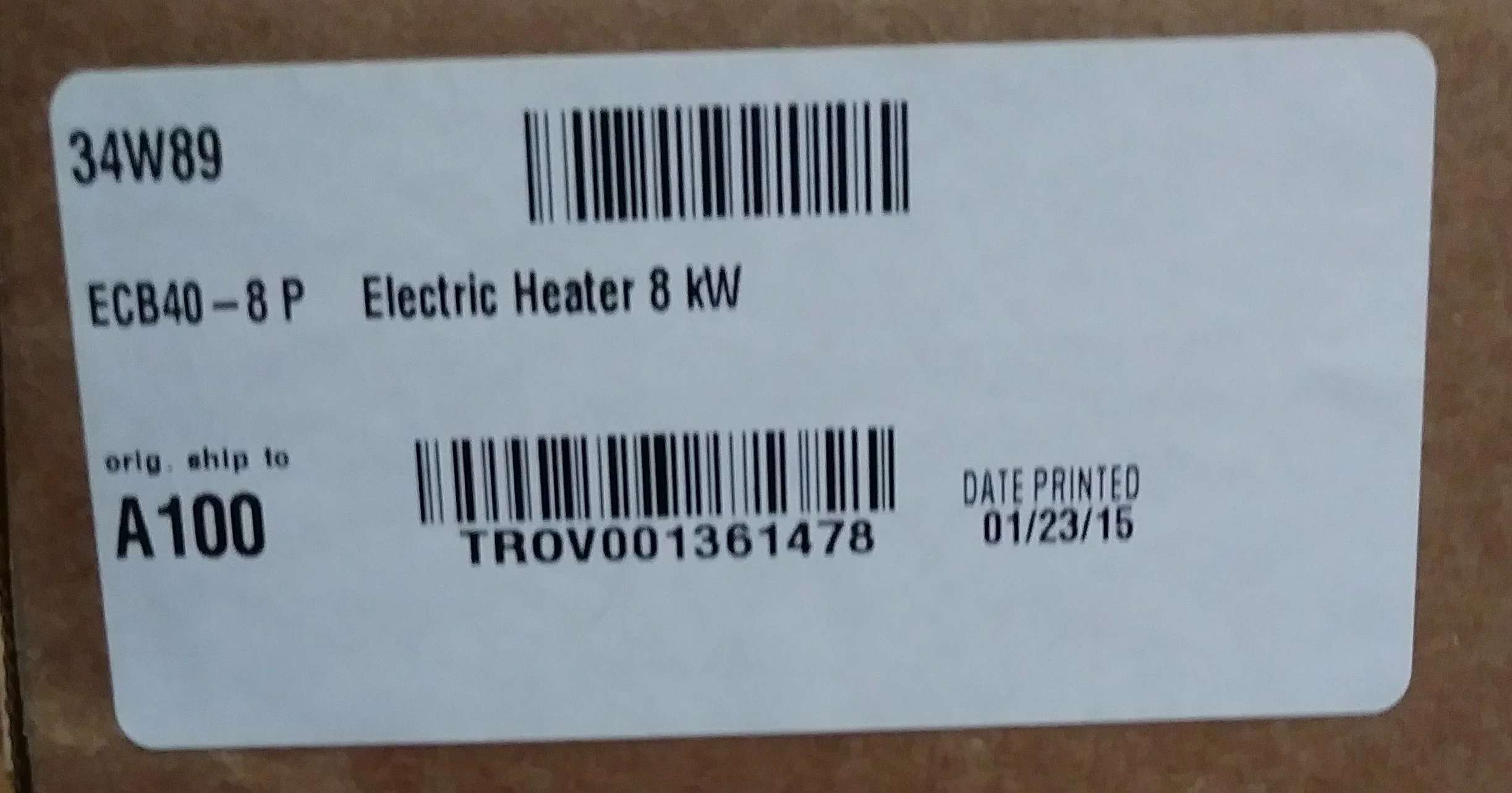 8/6 kW Electric Heat Kit; 208-240/60/1 - Image 5