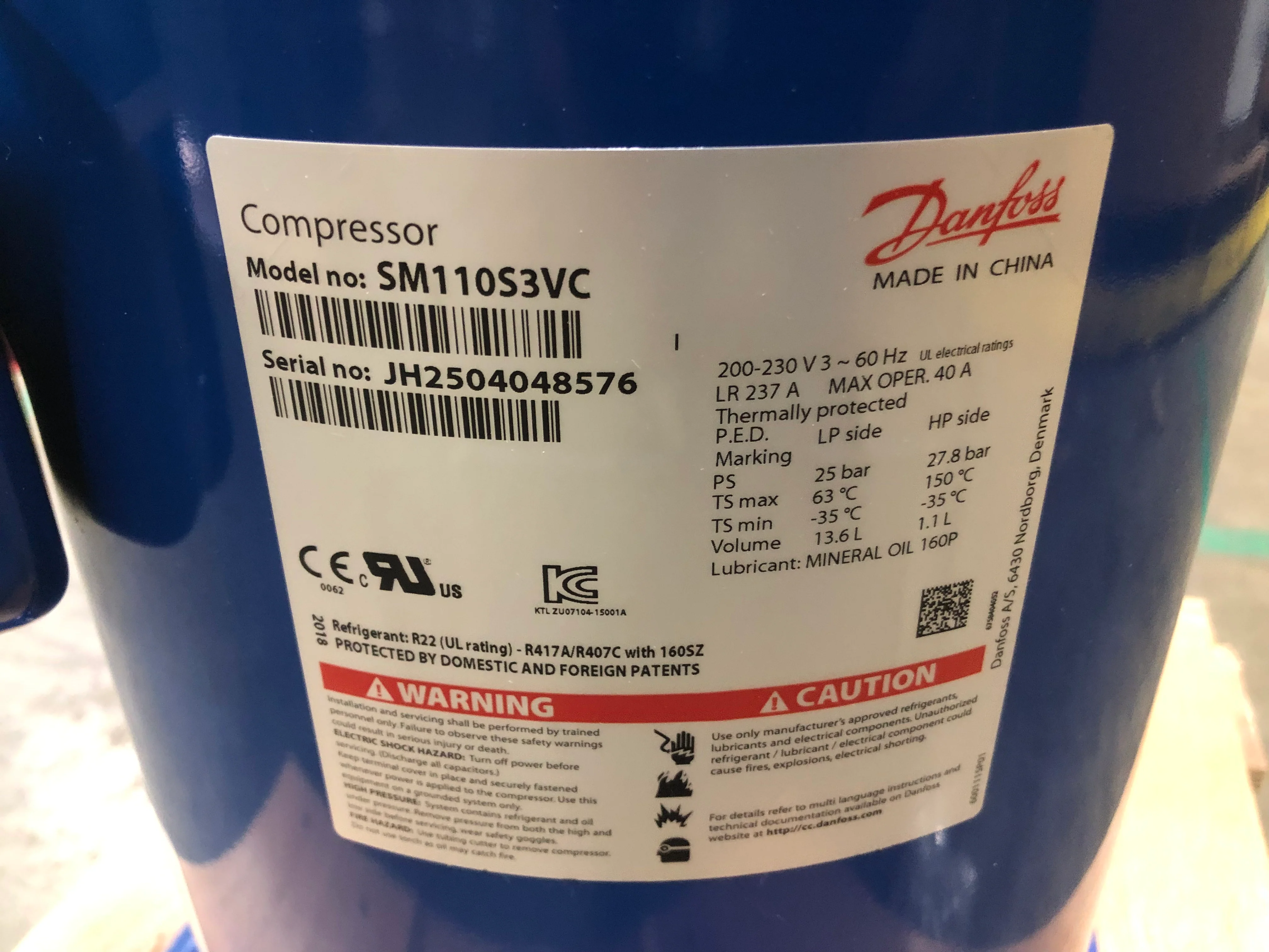 9 Ton Ac/HP Scroll Compressor 200-230/60/3 R-22 - Image 3