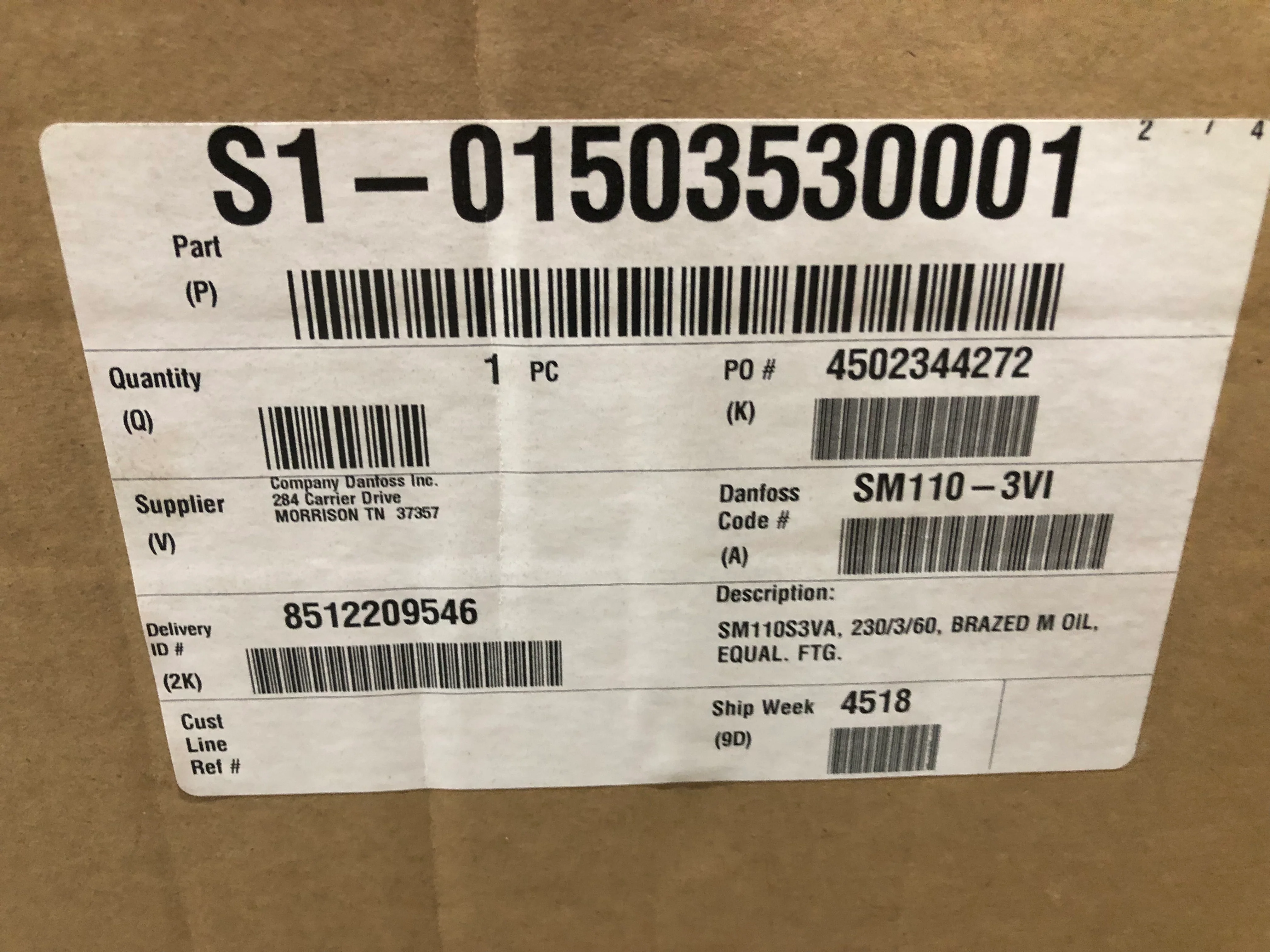 9 Ton Ac/HP Scroll Compressor 200-230/60/3 R-22 - Image 4